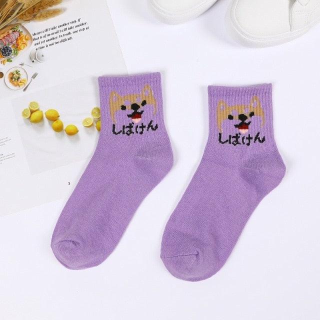 2022 New Fashion Cartoon Patterned Short Funny Cotton Socks Cute Animal Dinosaur Socks For Ladies Funny College Wind Concise Socks For Men And Women Stevvex