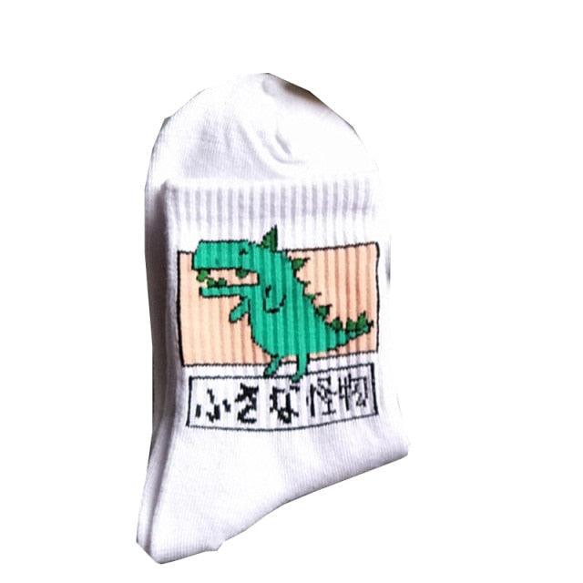 2022 New Fashion Cartoon Patterned Short Funny Cotton Socks Cute Animal Dinosaur Socks For Ladies Funny College Wind Concise Socks For Men And Women Stevvex