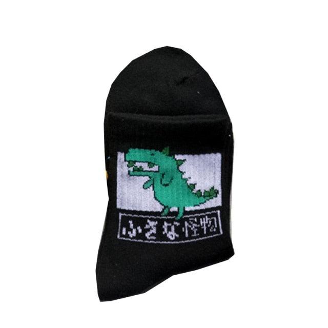 2022 New Fashion Cartoon Patterned Short Funny Cotton Socks Cute Animal Dinosaur Socks For Ladies Funny College Wind Concise Socks For Men And Women Stevvex