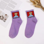 2022 New Fashion Cartoon Patterned Short Funny Cotton Socks Cute Animal Dinosaur Socks For Ladies Funny College Wind Concise Socks For Men And Women Stevvex