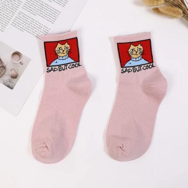 2022 New Fashion Cartoon Patterned Short Funny Cotton Socks Cute Animal Dinosaur Socks For Ladies Funny College Wind Concise Socks For Men And Women Stevvex