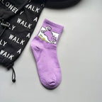 2022 New Fashion Cartoon Patterned Short Funny Cotton Socks Cute Animal Dinosaur Socks For Ladies Funny College Wind Concise Socks For Men And Women Stevvex