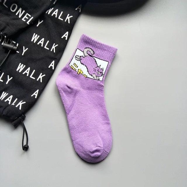 2022 New Fashion Cartoon Patterned Short Funny Cotton Socks Cute Animal Dinosaur Socks For Ladies Funny College Wind Concise Socks For Men And Women Stevvex
