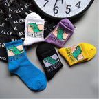 2022 New Fashion Cartoon Patterned Short Funny Cotton Socks Cute Animal Dinosaur Socks For Ladies Funny College Wind Concise Socks For Men And Women Stevvex
