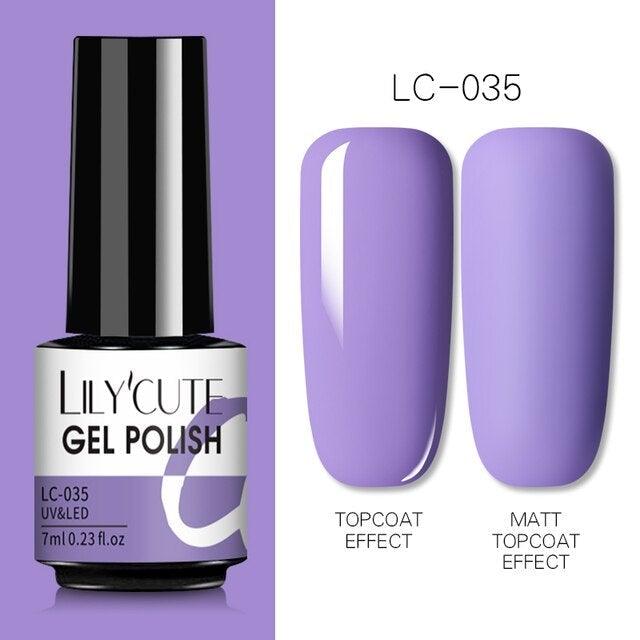 2022 New Fashion Purple Womens Nail Gel 7ml Permanent UV LED Base Matte Glossy Luxury Colorful Effect Nail Gel for Women and Girls Stevvex