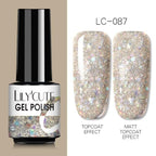 2022 New Fashion Purple Womens Nail Gel 7ml Permanent UV LED Base Matte Glossy Luxury Colorful Effect Nail Gel for Women and Girls Stevvex