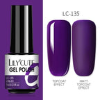 2022 New Fashion Purple Womens Nail Gel 7ml Permanent UV LED Base Matte Glossy Luxury Colorful Effect Nail Gel for Women and Girls Stevvex