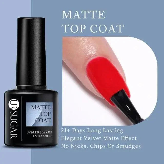 TREND Matte 7.5ML Nail Gel Polish Base Matte Coat UV LED Home Manicure Luxury Matte Design Luxury Nail Gel For Womens and Girls Stevvex