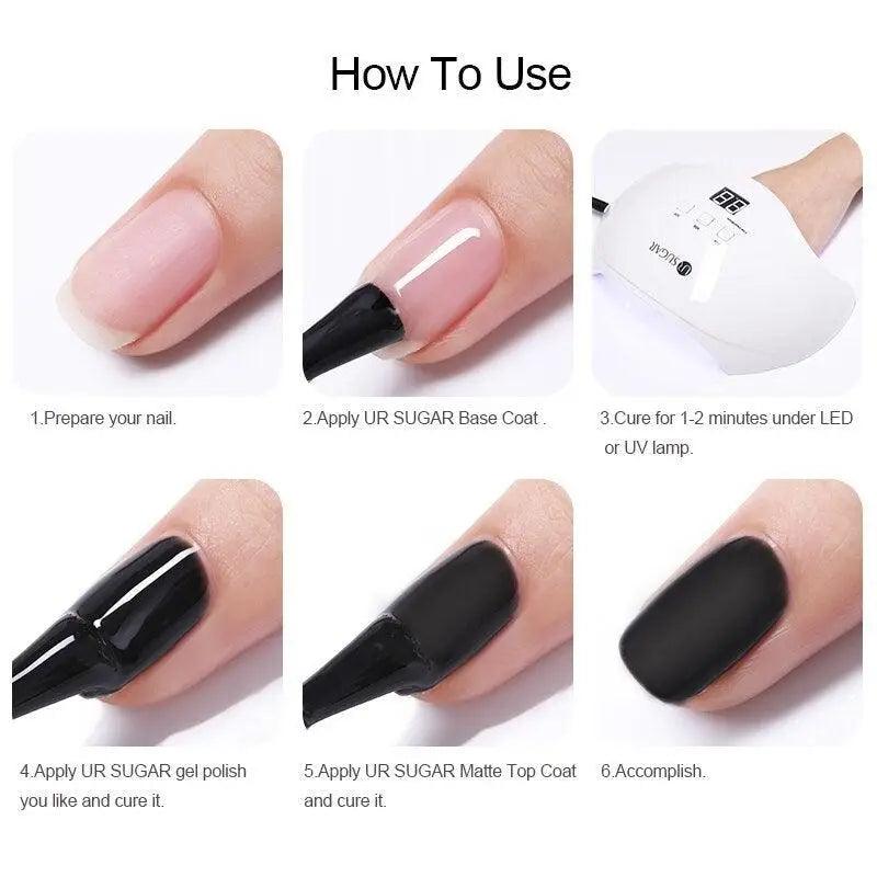TREND Matte 7.5ML Nail Gel Polish Base Matte Coat UV LED Home Manicure Luxury Matte Design Luxury Nail Gel For Womens and Girls Stevvex