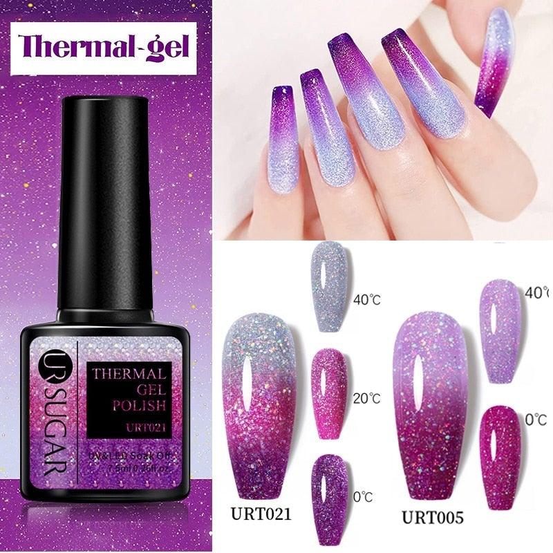 2022 NEW Purple Gel Nail Polish UV Color Changing Gel Nail Polish Stylish Three Layer Effect For Womens Stevvex