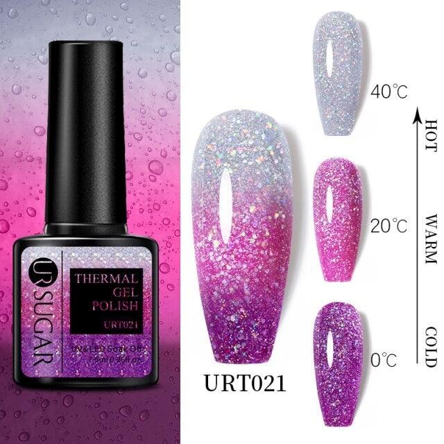 2022 NEW Purple Gel Nail Polish UV Color Changing Gel Nail Polish Stylish Three Layer Effect For Womens Stevvex
