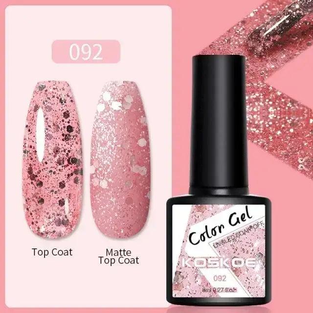 Spring Summer Nail Gel Polish Colorful UV LED Diamond Stylish Glossy and Matte Fashion Design For Womens Stevvex