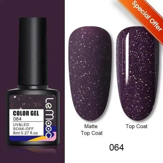 Spring Summer Nail Gel Polish Colorful UV LED Diamond Stylish Glossy and Matte Fashion Design For Womens Stevvex