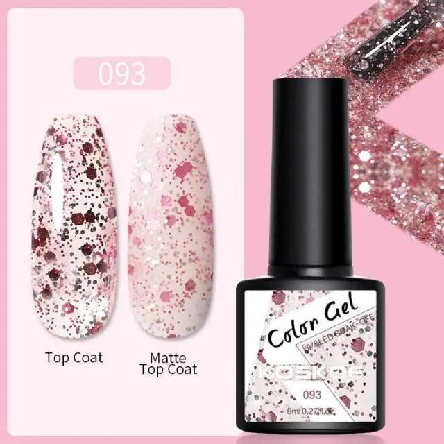 Spring Summer Nail Gel Polish Colorful UV LED Diamond Stylish Glossy and Matte Fashion Design For Womens Stevvex