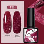 Spring Summer Nail Gel Polish Colorful UV LED Diamond Stylish Glossy and Matte Fashion Design For Womens Stevvex
