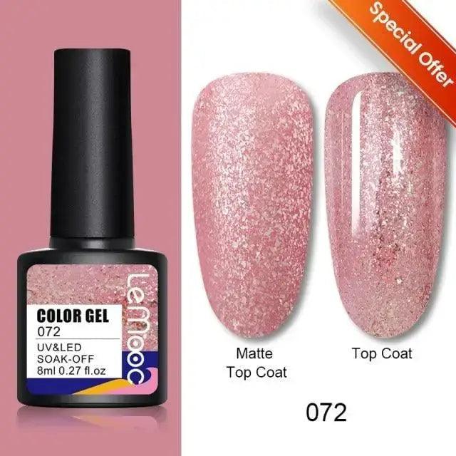 Spring Summer Nail Gel Polish Colorful UV LED Diamond Stylish Glossy and Matte Fashion Design For Womens Stevvex