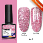 Spring Summer Nail Gel Polish Colorful UV LED Diamond Stylish Glossy and Matte Fashion Design For Womens Stevvex
