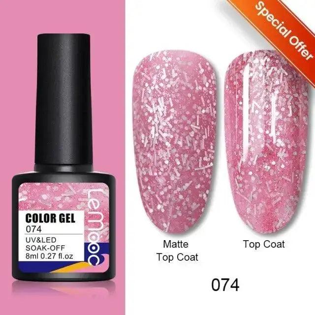 Spring Summer Nail Gel Polish Colorful UV LED Diamond Stylish Glossy and Matte Fashion Design For Womens Stevvex