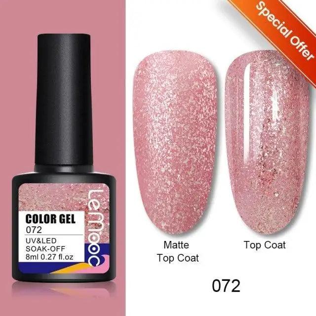 Spring Summer Nail Gel Polish Colorful UV LED Diamond Stylish Glossy and Matte Fashion Design For Womens Stevvex