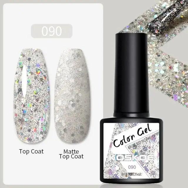 Spring Summer Nail Gel Polish Colorful UV LED Diamond Stylish Glossy and Matte Fashion Design For Womens Stevvex