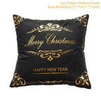 2022 Santa Claus Christmas Pillowcase Decor For Home Christmas Throw Pillow Covers Decorative Snowman Santa Claus Pillow Covers Linen Cushion Cover Couch Pillow Cases Merry Christmas Ornament Xmas Gifts 45x45CM Stevvex