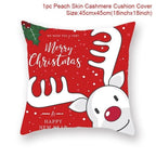 2022 Santa Claus Christmas Pillowcase Decor For Home Christmas Throw Pillow Covers Decorative Snowman Santa Claus Pillow Covers Linen Cushion Cover Couch Pillow Cases Merry Christmas Ornament Xmas Gifts 45x45CM Stevvex