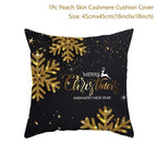 2022 Santa Claus Christmas Pillowcase Decor For Home Christmas Throw Pillow Covers Decorative Snowman Santa Claus Pillow Covers Linen Cushion Cover Couch Pillow Cases Merry Christmas Ornament Xmas Gifts 45x45CM Stevvex