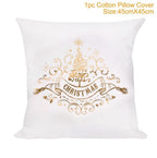 2022 Santa Claus Christmas Pillowcase Decor For Home Christmas Throw Pillow Covers Decorative Snowman Santa Claus Pillow Covers Linen Cushion Cover Couch Pillow Cases Merry Christmas Ornament Xmas Gifts 45x45CM Stevvex