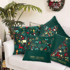 2022 Santa Claus Christmas Pillowcase Decor For Home Christmas Throw Pillow Covers Decorative Snowman Santa Claus Pillow Covers Linen Cushion Cover Couch Pillow Cases Merry Christmas Ornament Xmas Gifts 45x45CM Stevvex