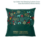 2022 Santa Claus Christmas Pillowcase Decor For Home Christmas Throw Pillow Covers Decorative Snowman Santa Claus Pillow Covers Linen Cushion Cover Couch Pillow Cases Merry Christmas Ornament Xmas Gifts 45x45CM Stevvex