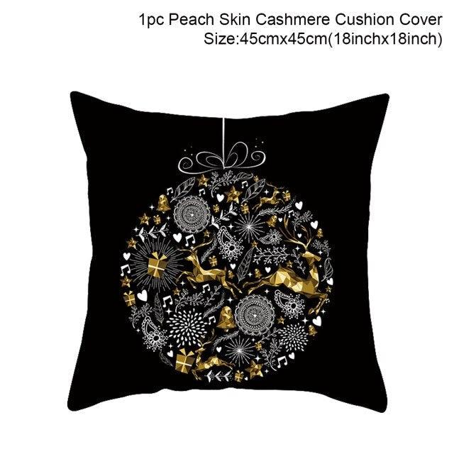 2022 Santa Claus Christmas Pillowcase Decor For Home Christmas Throw Pillow Covers Decorative Snowman Santa Claus Pillow Covers Linen Cushion Cover Couch Pillow Cases Merry Christmas Ornament Xmas Gifts 45x45CM Stevvex