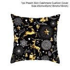 2022 Santa Claus Christmas Pillowcase Decor For Home Christmas Throw Pillow Covers Decorative Snowman Santa Claus Pillow Covers Linen Cushion Cover Couch Pillow Cases Merry Christmas Ornament Xmas Gifts 45x45CM Stevvex