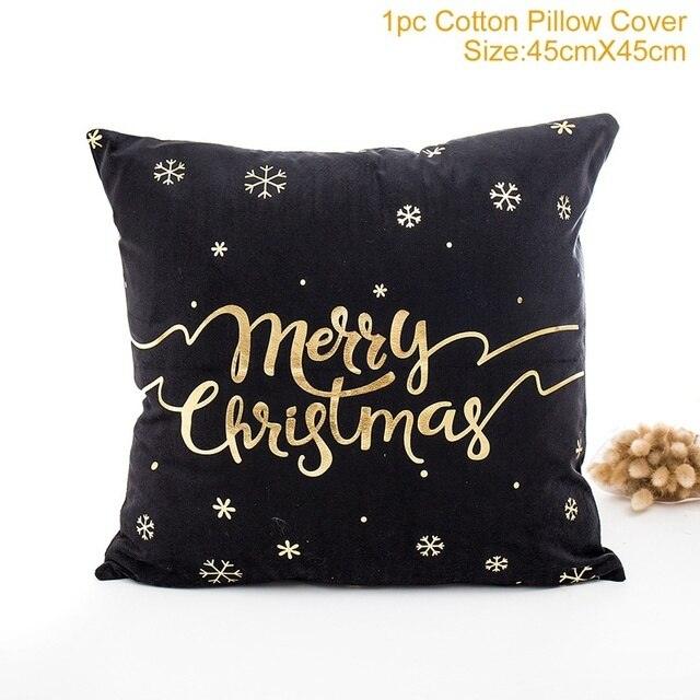 2022 Santa Claus Christmas Pillowcase Decor For Home Christmas Throw Pillow Covers Decorative Snowman Santa Claus Pillow Covers Linen Cushion Cover Couch Pillow Cases Merry Christmas Ornament Xmas Gifts 45x45CM Stevvex