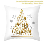 2022 Santa Claus Christmas Pillowcase Decor For Home Christmas Throw Pillow Covers Decorative Snowman Santa Claus Pillow Covers Linen Cushion Cover Couch Pillow Cases Merry Christmas Ornament Xmas Gifts 45x45CM Stevvex