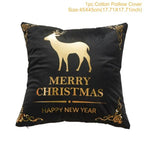 2022 Santa Claus Christmas Pillowcase Decor For Home Christmas Throw Pillow Covers Decorative Snowman Santa Claus Pillow Covers Linen Cushion Cover Couch Pillow Cases Merry Christmas Ornament Xmas Gifts 45x45CM Stevvex