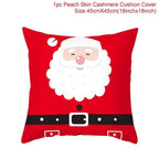 2022 Santa Claus Christmas Pillowcase Decor For Home Christmas Throw Pillow Covers Decorative Snowman Santa Claus Pillow Covers Linen Cushion Cover Couch Pillow Cases Merry Christmas Ornament Xmas Gifts 45x45CM Stevvex