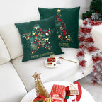 2022 Santa Claus Christmas Pillowcase Decor For Home Christmas Throw Pillow Covers Decorative Snowman Santa Claus Pillow Covers Linen Cushion Cover Couch Pillow Cases Merry Christmas Ornament Xmas Gifts 45x45CM Stevvex