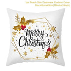 2022 Santa Claus Christmas Pillowcase Decor For Home Christmas Throw Pillow Covers Decorative Snowman Santa Claus Pillow Covers Linen Cushion Cover Couch Pillow Cases Merry Christmas Ornament Xmas Gifts 45x45CM Stevvex