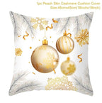 2022 Santa Claus Christmas Pillowcase Decor For Home Christmas Throw Pillow Covers Decorative Snowman Santa Claus Pillow Covers Linen Cushion Cover Couch Pillow Cases Merry Christmas Ornament Xmas Gifts 45x45CM Stevvex