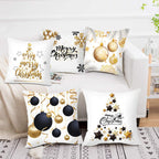 2022 Santa Claus Christmas Pillowcase Decor For Home Christmas Throw Pillow Covers Decorative Snowman Santa Claus Pillow Covers Linen Cushion Cover Couch Pillow Cases Merry Christmas Ornament Xmas Gifts 45x45CM Stevvex