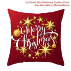 2022 Santa Claus Christmas Pillowcase Decor For Home Christmas Throw Pillow Covers Decorative Snowman Santa Claus Pillow Covers Linen Cushion Cover Couch Pillow Cases Merry Christmas Ornament Xmas Gifts 45x45CM Stevvex