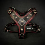 The ''Eros'' harness Black & Red Small to Medium Size - SJB-DIAMOND ELITES