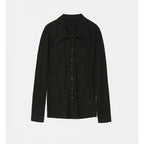 2025 Autumn Thin Women Slim Fit Point Collar Pocket Breathable Shirt New Style - SJB-DIAMOND ELITES