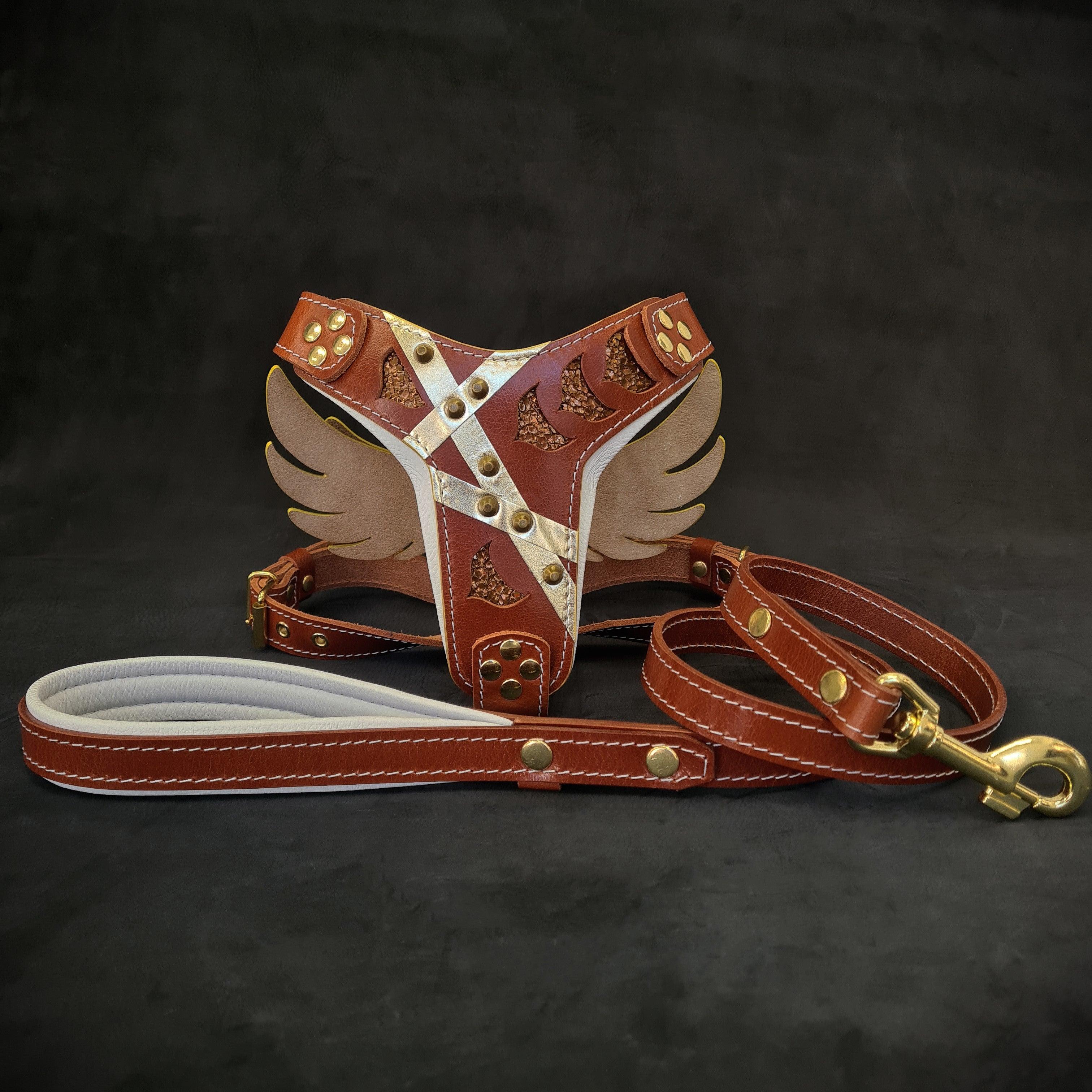 "Hermes" Set- harness & leash - SJB-DIAMOND ELITES
