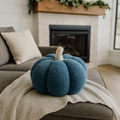 Plush Pumpkin Throw Pillow Decorative Fall Pillow Soft Cuddle Pumpkin Decor BandsCo Straps