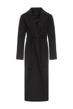 Pre-Order. Re-Stock Ships February 2026. Cambridge Comfort Wraparound Wool Cashmere Coat in Black