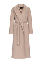 Pre-Order. Re-Stock Ships February 2026. Cambridge Comfort Wraparound Wool Cashmere Coat in Nude - SJB-DIAMOND ELITES