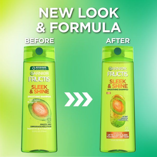 Garnier Fructis Sleek & Shine Smoothing Shampoo for Frizzy; Dry Hair; 12.5 fl oz