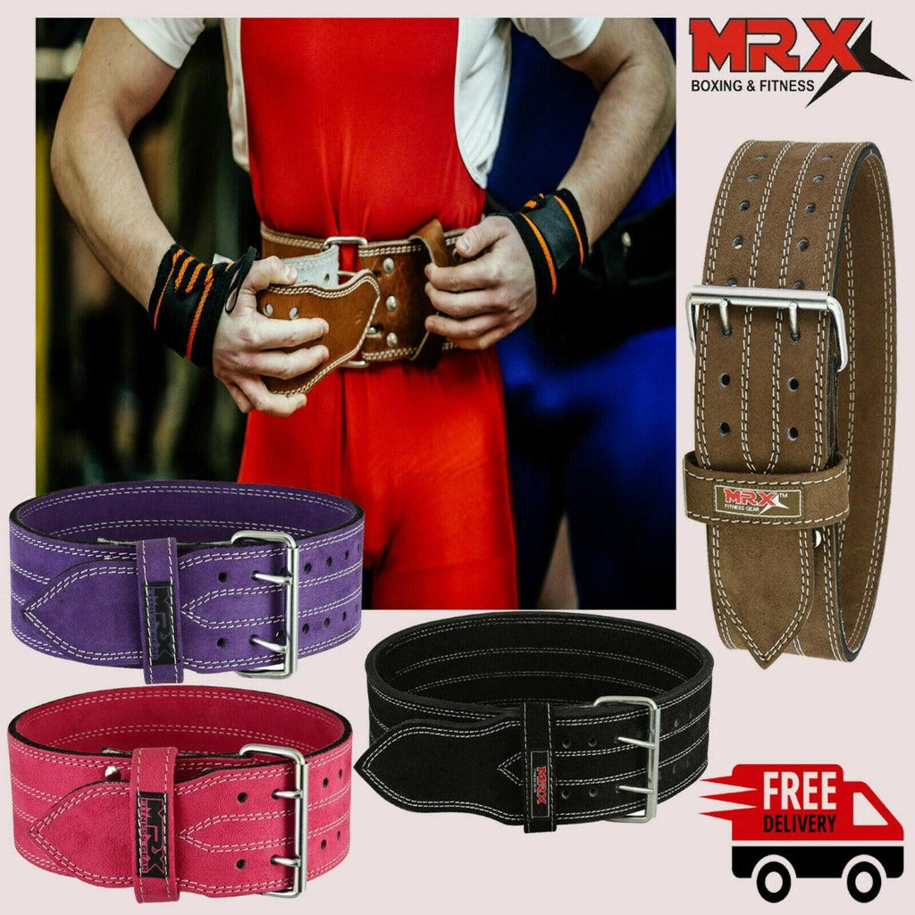 MRX Powerlifting Belts Gym Workout Leather Belt 4" Wide Unisex 10mm - SJB-DIAMOND ELITES