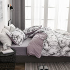 Marble patterned plain duvet cover sheets Pi-Mart